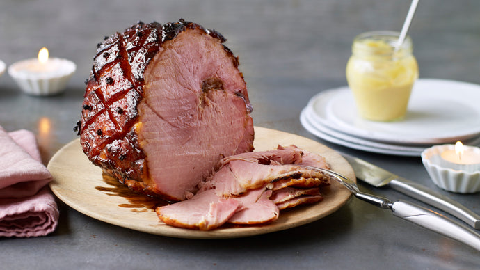 Treacle glazed ham